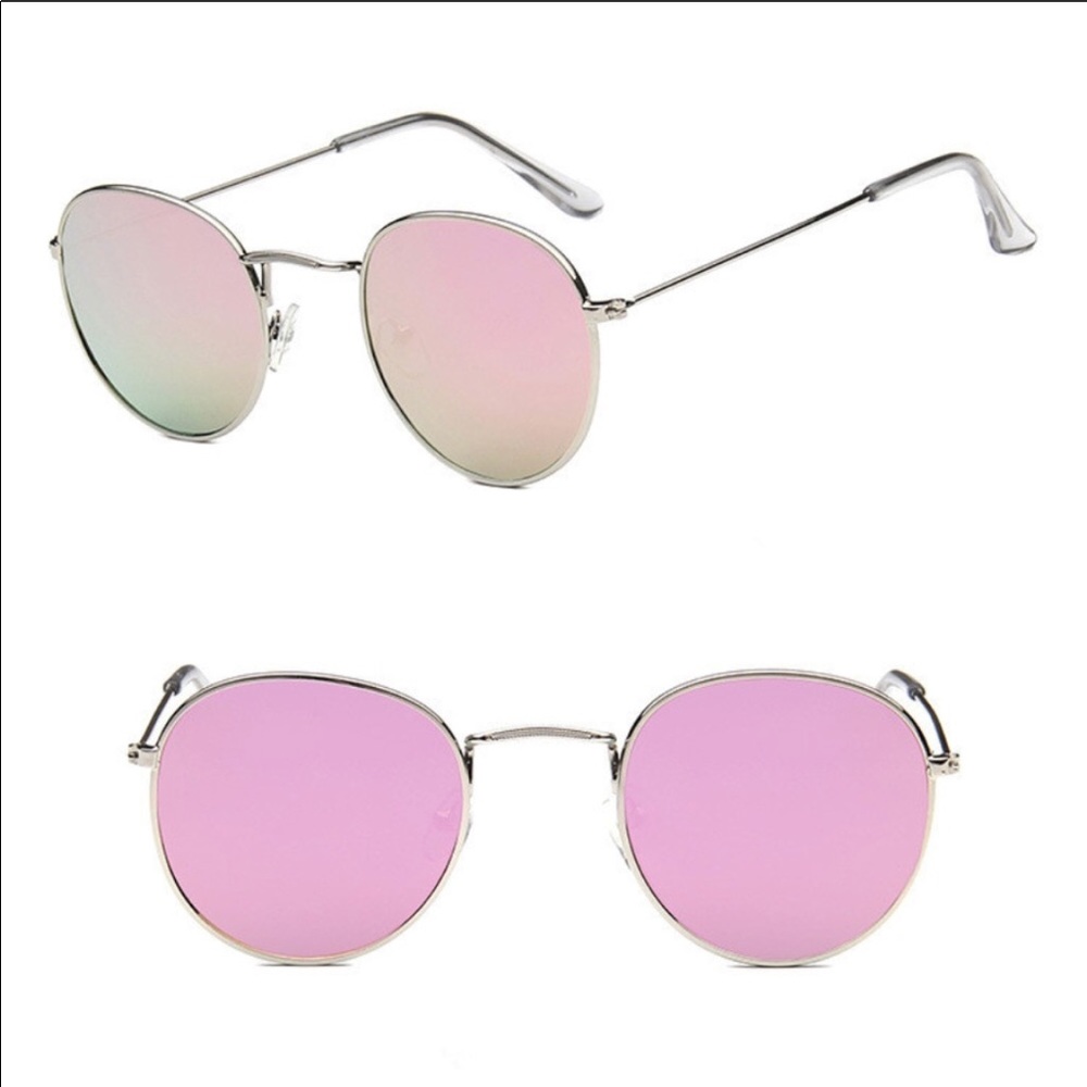 RETRO ROUND COLORED AVATAR SUNGLASSES - Picture 2 of 8